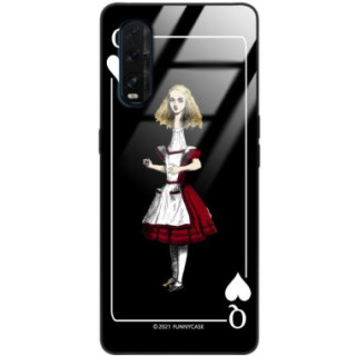 ETUI BLACK CASE GLASS NA TELEFON OPPO FIND X2 ST_QUEEN-OF-CARDS-202
