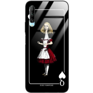 ETUI BLACK CASE GLASS NA TELEFON HUAWEI Y9S ST_QUEEN-OF-CARDS-202