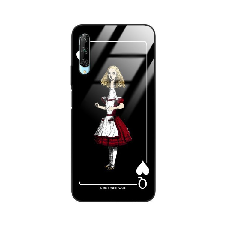 ETUI BLACK CASE GLASS NA TELEFON HUAWEI Y9S ST_QUEEN-OF-CARDS-202