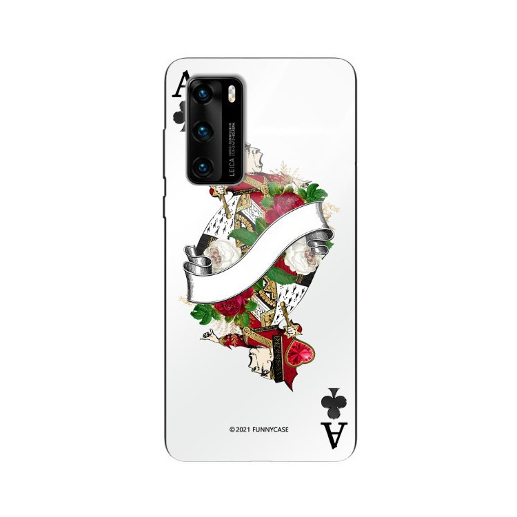 Etui Huawei P40, ST_QUEEN-OF-CARDS-203 Wzory - FunnyCase