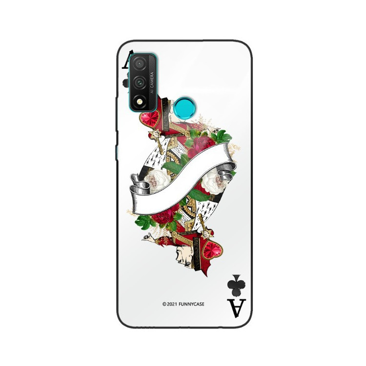 ETUI BLACK CASE GLASS NA TELEFON HUAWEI P SMART 2020 ST_QUEEN-OF-CARDS-203