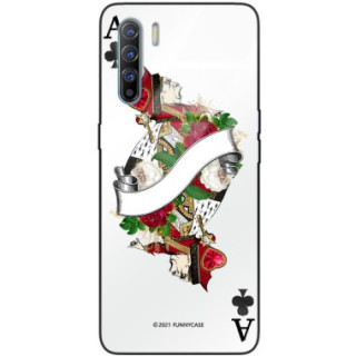 Etui Oppo A91 / RENO 3, ST_QUEEN-OF-CARDS-203 Wzory - FunnyCase