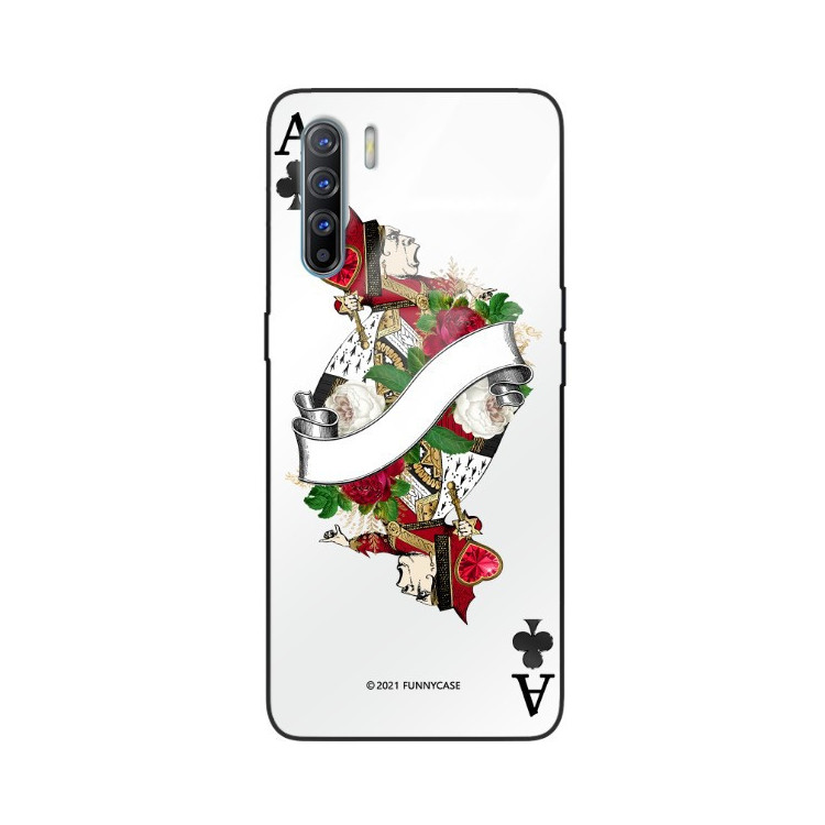 Etui Oppo A91 / RENO 3, ST_QUEEN-OF-CARDS-203 Wzory - FunnyCase