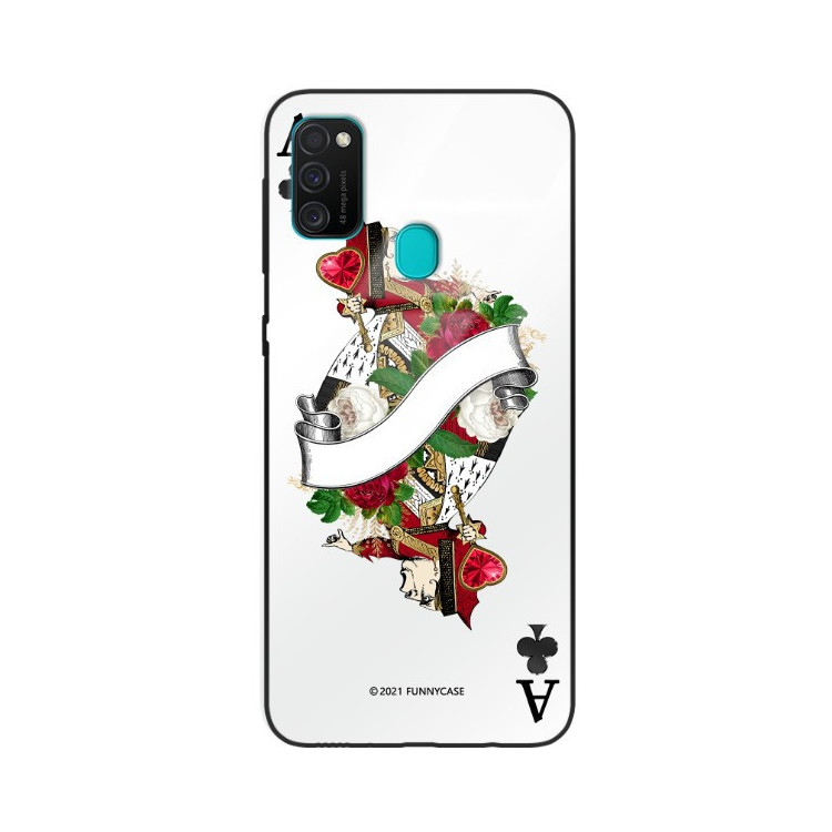 Etui Samsung GALAXY M21, ST_QUEEN-OF-CARDS-203 Wzory - FunnyCase