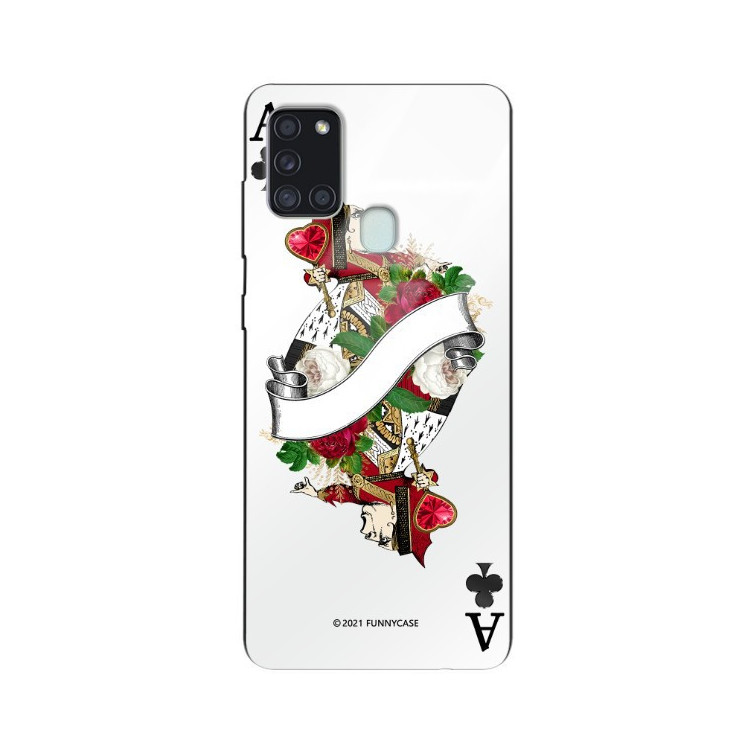 Etui Samsung GALAXY A21S, ST_QUEEN-OF-CARDS-203 Wzory - FunnyCase