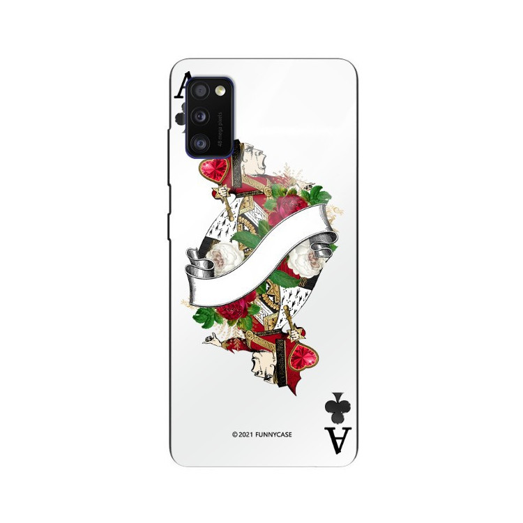 Etui Samsung GALAXY A41, ST_QUEEN-OF-CARDS-203 Wzory - FunnyCase