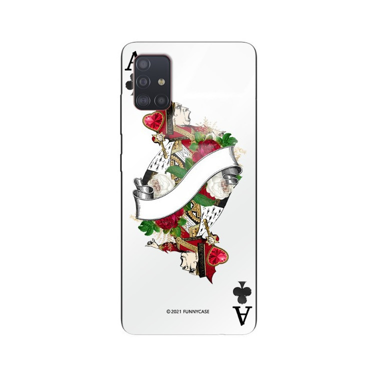 Etui Samsung GALAXY A51, ST_QUEEN-OF-CARDS-203 Wzory - FunnyCase