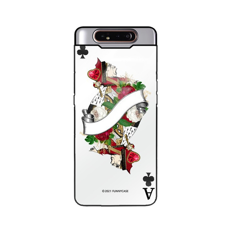 Etui Samsung GALAXY A80, ST_QUEEN-OF-CARDS-203 Wzory - FunnyCase