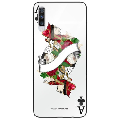 Etui Samsung GALAXY A70, ST_QUEEN-OF-CARDS-203 Wzory - FunnyCase