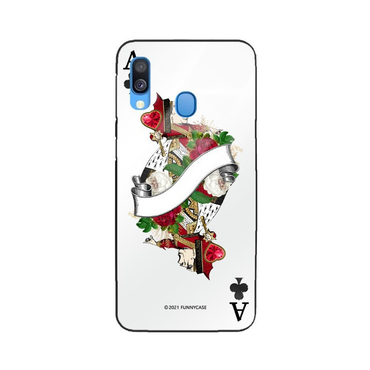 Etui Samsung GALAXY A40, ST_QUEEN-OF-CARDS-203 Wzory - FunnyCase