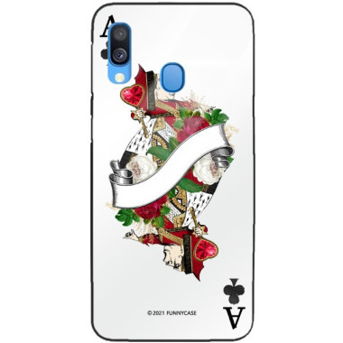 Etui Samsung GALAXY A40, ST_QUEEN-OF-CARDS-203 Wzory - FunnyCase