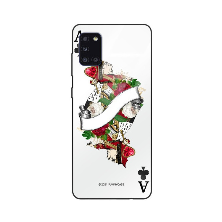 Etui Samsung GALAXY A31, ST_QUEEN-OF-CARDS-203 Wzory - FunnyCase