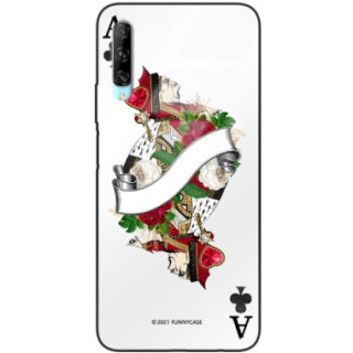 ETUI BLACK CASE GLASS NA TELEFON HUAWEI Y9S ST_QUEEN-OF-CARDS-203
