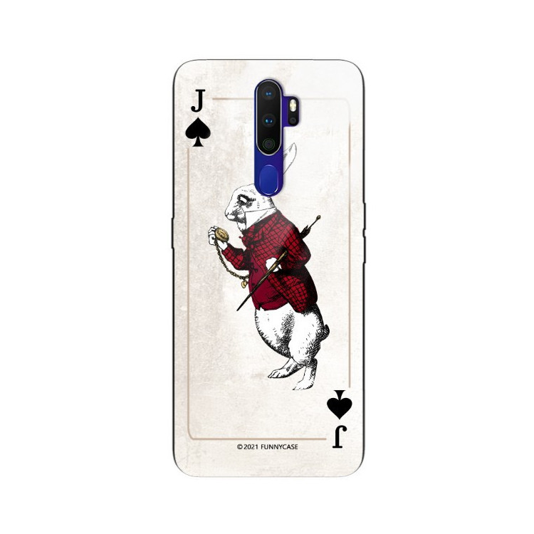 ETUI BLACK CASE GLASS NA TELEFON OPPO A9 2020 ST_QUEEN-OF-CARDS-204