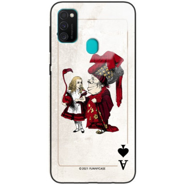 Etui Samsung GALAXY M21, ST_QUEEN-OF-CARDS-205 Wzory - FunnyCase