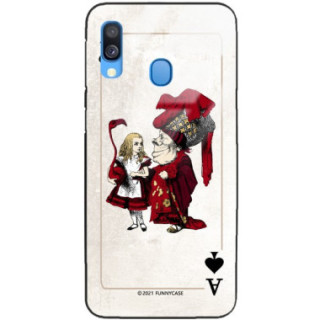 Etui Samsung GALAXY A40, ST_QUEEN-OF-CARDS-205 Wzory - FunnyCase