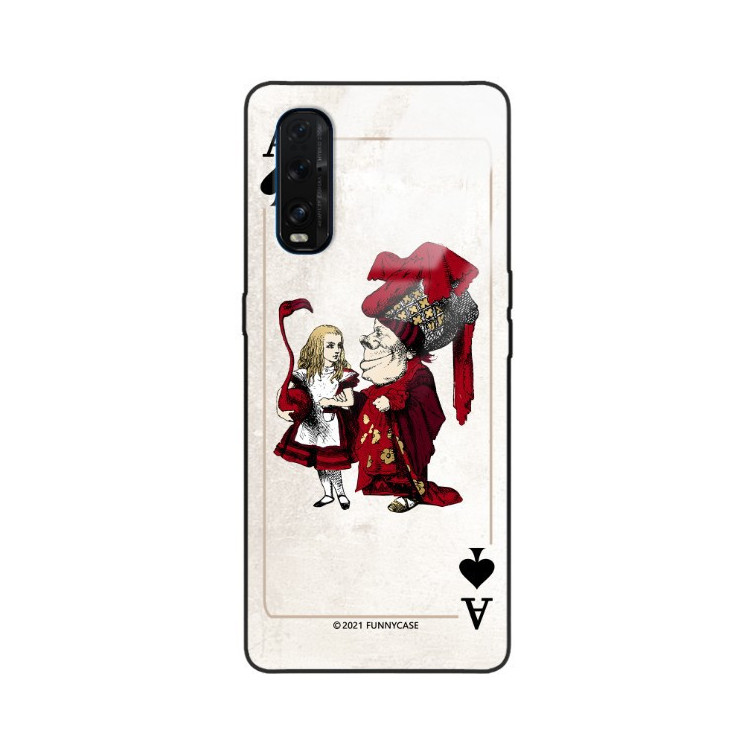 ETUI BLACK CASE GLASS NA TELEFON OPPO FIND X2 ST_QUEEN-OF-CARDS-205