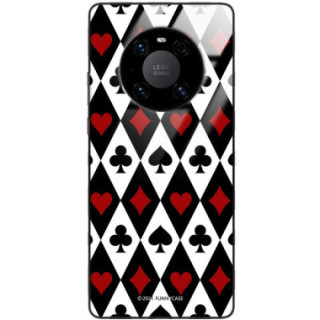 ETUI BLACK CASE GLASS NA TELEFON HUAWEI MATE 40 PRO / MATE 40 PRO PLUS ST_QUEEN-OF-CARDS-206