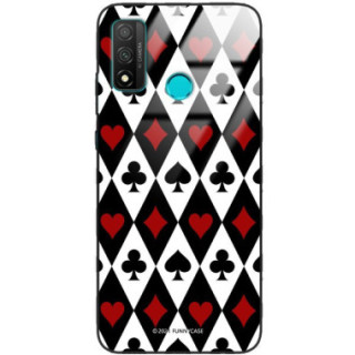 ETUI BLACK CASE GLASS NA TELEFON HUAWEI P SMART 2020 ST_QUEEN-OF-CARDS-206