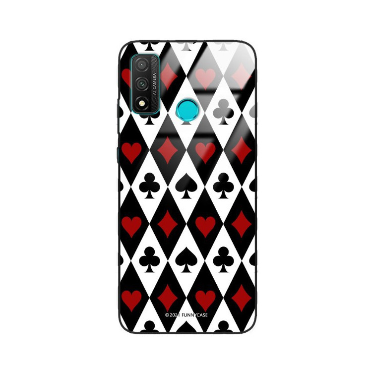ETUI BLACK CASE GLASS NA TELEFON HUAWEI P SMART 2020 ST_QUEEN-OF-CARDS-206