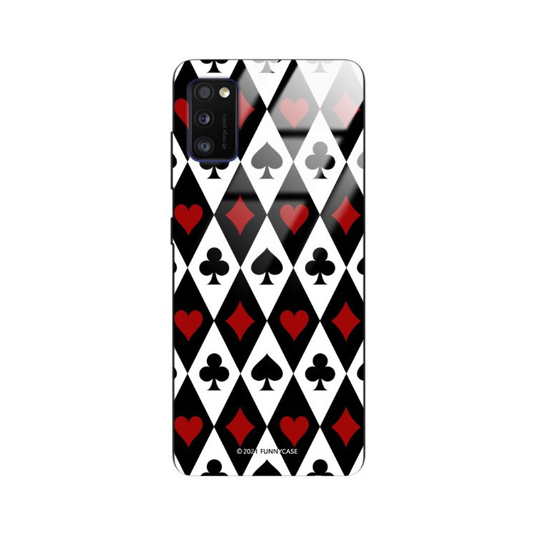 Etui Samsung GALAXY A41, ST_QUEEN-OF-CARDS-206 Wzory - FunnyCase