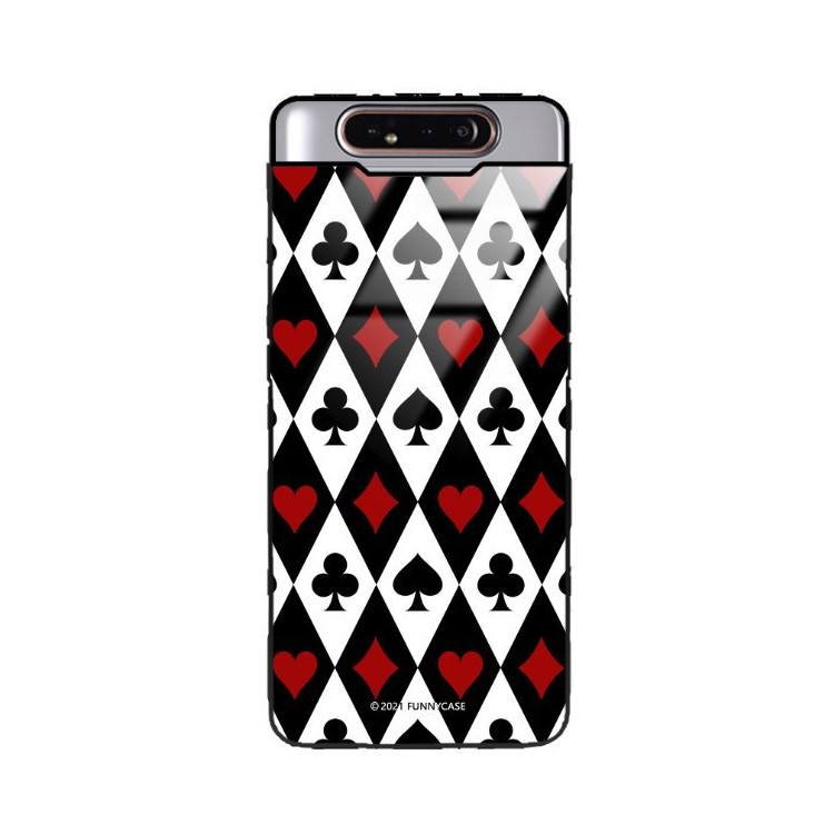 Etui Samsung GALAXY A80, ST_QUEEN-OF-CARDS-206 Wzory - FunnyCase