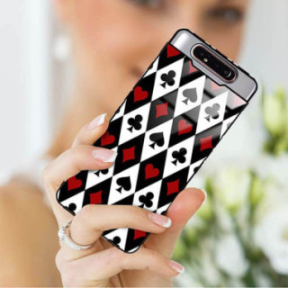 Etui Samsung GALAXY A80, ST_QUEEN-OF-CARDS-206 Wzory - FunnyCase