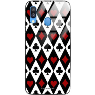 Etui Samsung GALAXY A40, ST_QUEEN-OF-CARDS-206 Wzory - FunnyCase