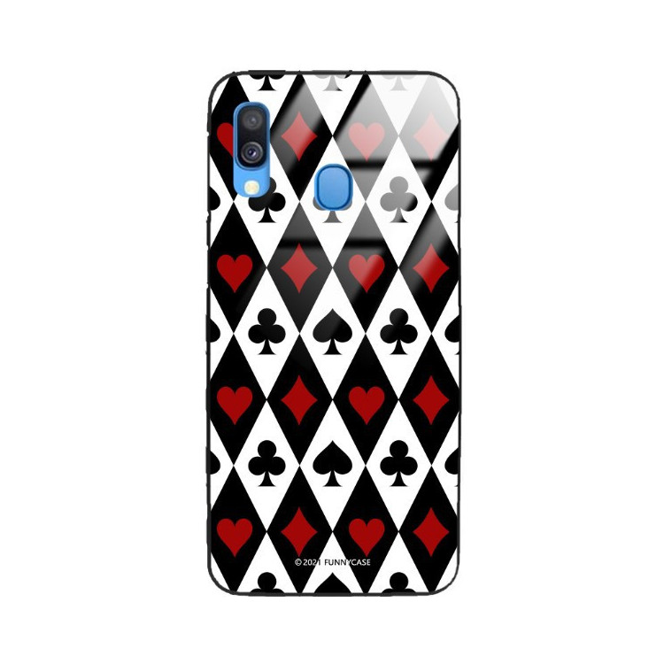 Etui Samsung GALAXY A40, ST_QUEEN-OF-CARDS-206 Wzory - FunnyCase