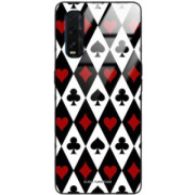 ETUI BLACK CASE GLASS NA TELEFON OPPO FIND X2 ST_QUEEN-OF-CARDS-206