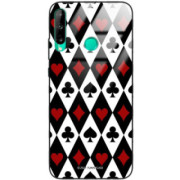 ETUI BLACK CASE GLASS NA TELEFON HUAWEI Y7P ST_QUEEN-OF-CARDS-206