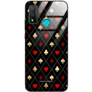 ETUI BLACK CASE GLASS NA TELEFON HUAWEI P SMART 2020 ST_QUEEN-OF-CARDS-207