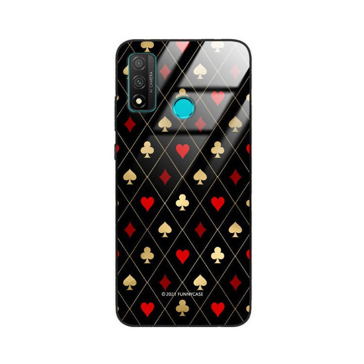 ETUI BLACK CASE GLASS NA TELEFON HUAWEI P SMART 2020 ST_QUEEN-OF-CARDS-207
