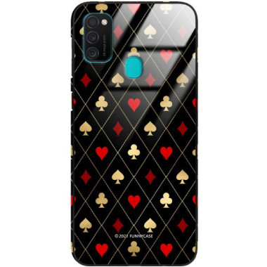 Etui Samsung GALAXY M21, ST_QUEEN-OF-CARDS-207 Wzory - FunnyCase