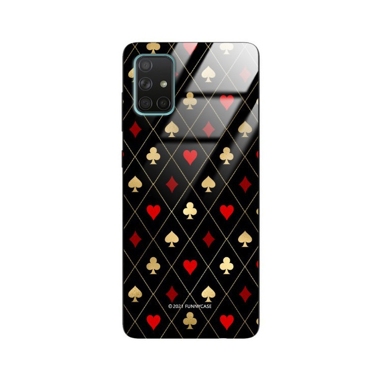 Etui Samsung GALAXY A71, ST_QUEEN-OF-CARDS-207 Wzory - FunnyCase