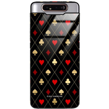 Etui Samsung GALAXY A80, ST_QUEEN-OF-CARDS-207 Wzory - FunnyCase