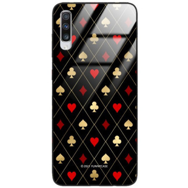 Etui Samsung GALAXY A70, ST_QUEEN-OF-CARDS-207 Wzory - FunnyCase