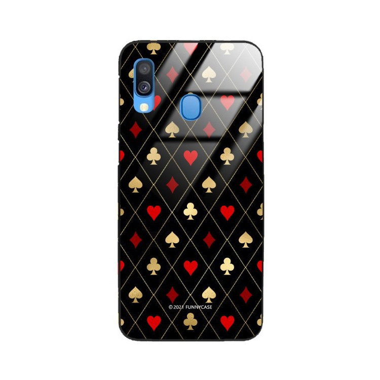 Etui Samsung GALAXY A40, ST_QUEEN-OF-CARDS-207 Wzory - FunnyCase