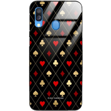 Etui Samsung GALAXY A40, ST_QUEEN-OF-CARDS-207 Wzory - FunnyCase