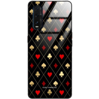 ETUI BLACK CASE GLASS NA TELEFON OPPO FIND X2 ST_QUEEN-OF-CARDS-207