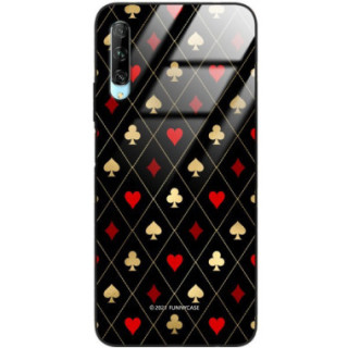 ETUI BLACK CASE GLASS NA TELEFON HUAWEI Y9S ST_QUEEN-OF-CARDS-207
