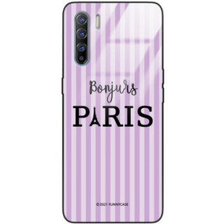 Etui Oppo A91 / RENO 3, ST_BONJOUR_PARIS-201 Wzory - FunnyCase