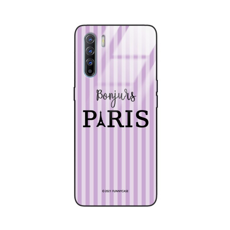 Etui Oppo A91 / RENO 3, ST_BONJOUR_PARIS-201 Wzory - FunnyCase