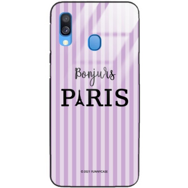 Etui Samsung GALAXY A40, ST_BONJOUR_PARIS-201 Wzory - FunnyCase