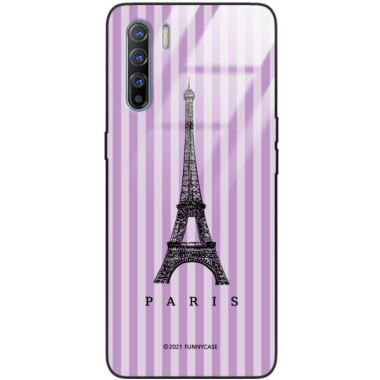 Etui Oppo A91 / RENO 3, ST_BONJOUR_PARIS-203 Wzory - FunnyCase