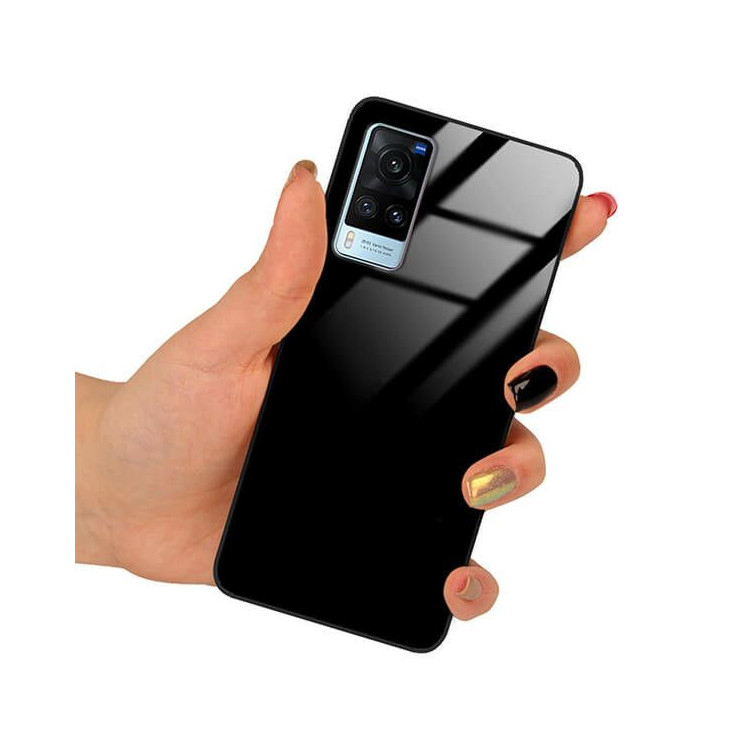 ETUI BLACK CASE GLASS NA TELEFON VIVO X60 CZARNY