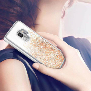 ETUI LIQUID SPARKLE NA TELEFON  APPLE IPHONE 13 PRO ZŁOTY