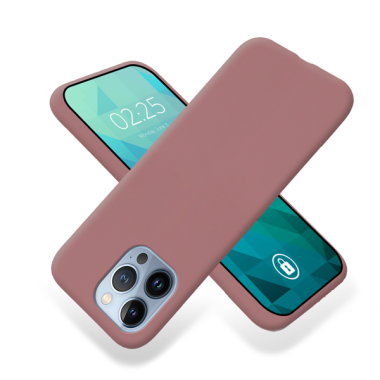 ETUI GUMA SMOOTH NA TELEFON  APPLE IPHONE 13 PRO CIEMNY RÓŻ