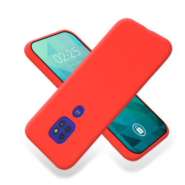 ETUI GUMA SMOOTH NA TELEFON  MOTOROLA MOTO G9 / G9 PLAY / E7 PLUS CZERWONY