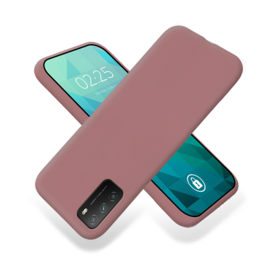 ETUI GUMA SMOOTH NA TELEFON  XIAOMI POCO M3 / REDMI 9T / 9 POWER NOTE 9 CIEMNY RÓŻ